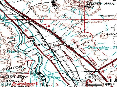 Dona Ana topographic map