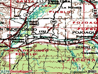 El Rancho topographic map