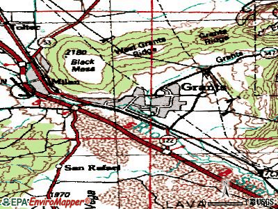 Grants topographic map