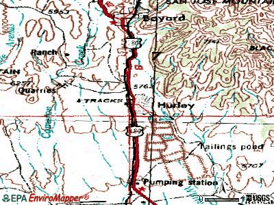 Hurley topographic map