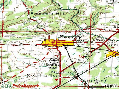 Searcy topographic map