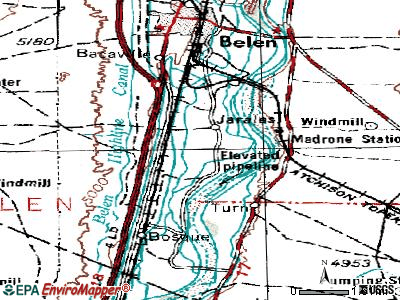 Jarales topographic map