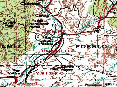 Jemez Pueblo topographic map