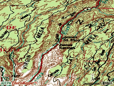 Jemez Springs topographic map