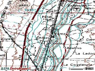 Los Chaves topographic map