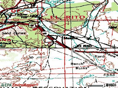 Mesita topographic map