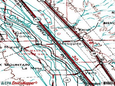 Mesquite topographic map