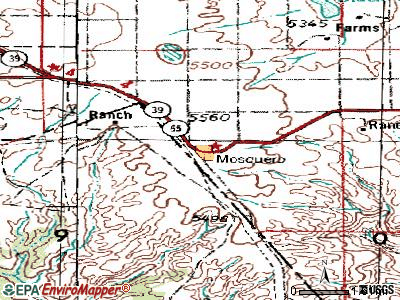 Mosquero topographic map