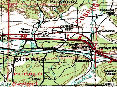North Acomita Village topographic map