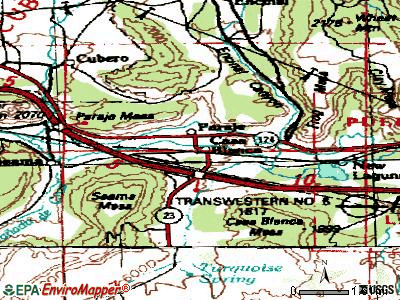 Paraje topographic map