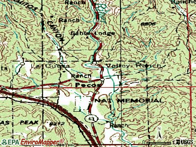 Pecos topographic map