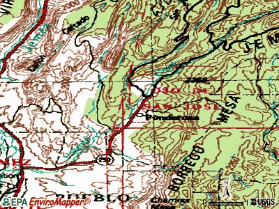 Ponderosa topographic map