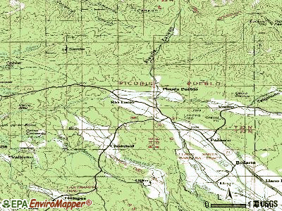 Rio Lucio topographic map
