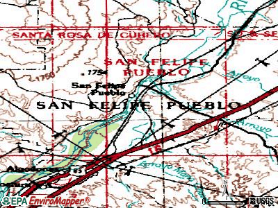 San Felipe Pueblo topographic map