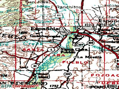 Santa Clara Pueblo topographic map