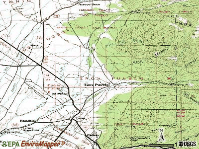 Taos Pueblo topographic map