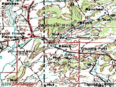 Tse Bonito topographic map