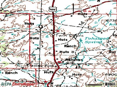 Twin Lakes topographic map