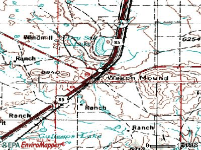 Wagon Mound topographic map