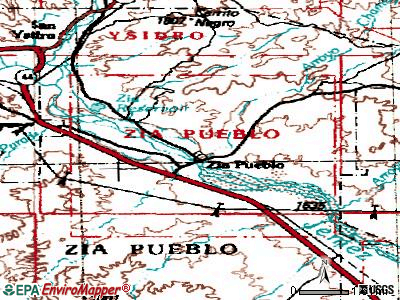 Zia Pueblo topographic map