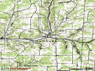 Andover topographic map