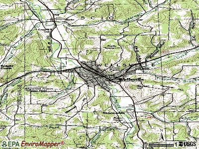 West Almond topographic map