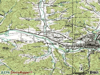 Allegany topographic map
