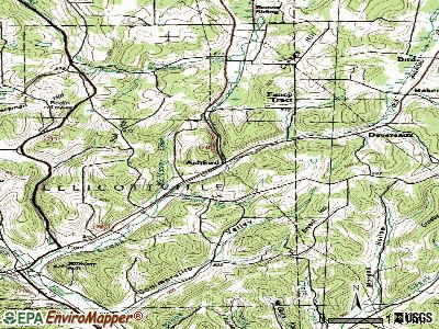 Ashford topographic map