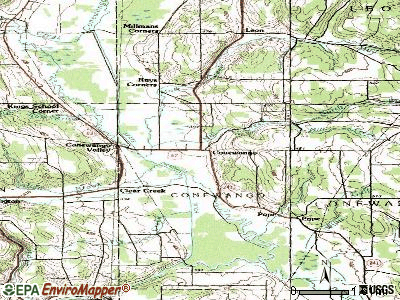 Conewango topographic map
