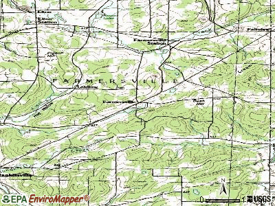 Farmersville topographic map