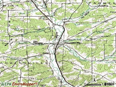 Franklinville topographic map