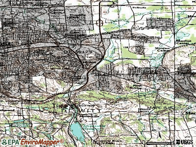 Lyndon topographic map