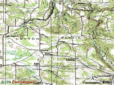Persia topographic map