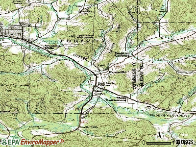 Portville topographic map