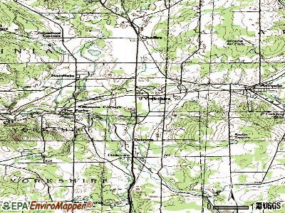 Yorkshire topographic map