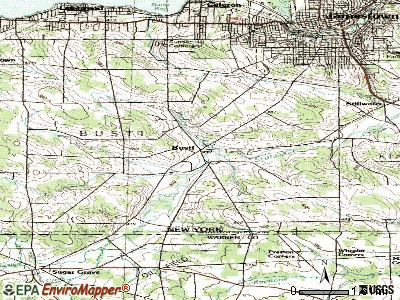 Busti topographic map