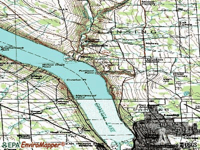 Portland topographic map