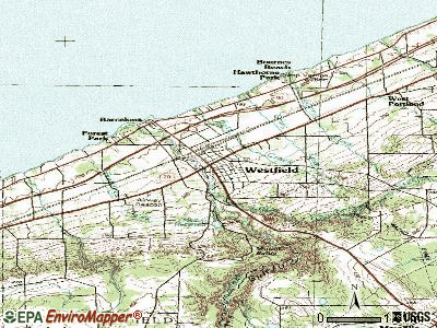 Westfield topographic map