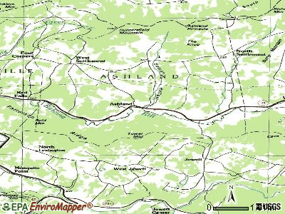 Ashland topographic map