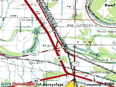Sunset topographic map
