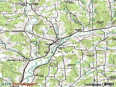 Greene topographic map