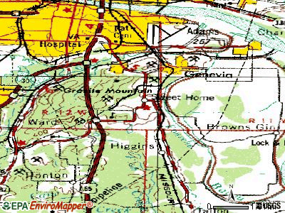 Sweet Home topographic map