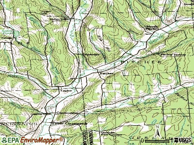 Pitcher topographic map