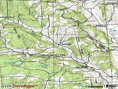 Plymouth topographic map