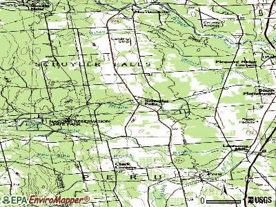 Schuyler Falls topographic map