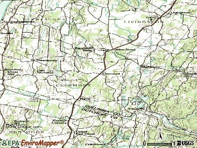 Clermont topographic map
