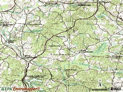 Taghkanic topographic map