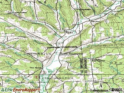 Cincinnatus topographic map