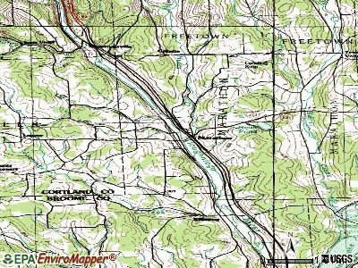 Marathon topographic map
