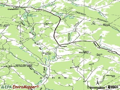 Andes topographic map